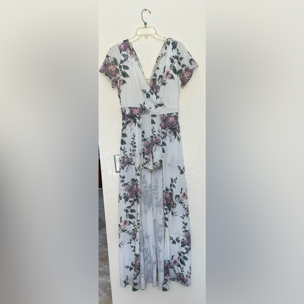 Maxi dress with shorts